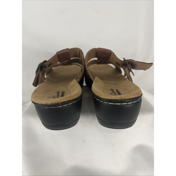 Clarks Leather Step-In Stappy Sandles Womens Size 8 - Picture 9 of 9